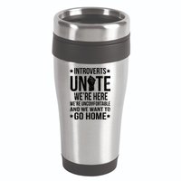 Introverts Unite 16oz Travel Tumbler