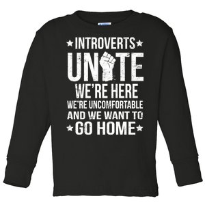 Introverts Unite Toddler Long Sleeve Shirt