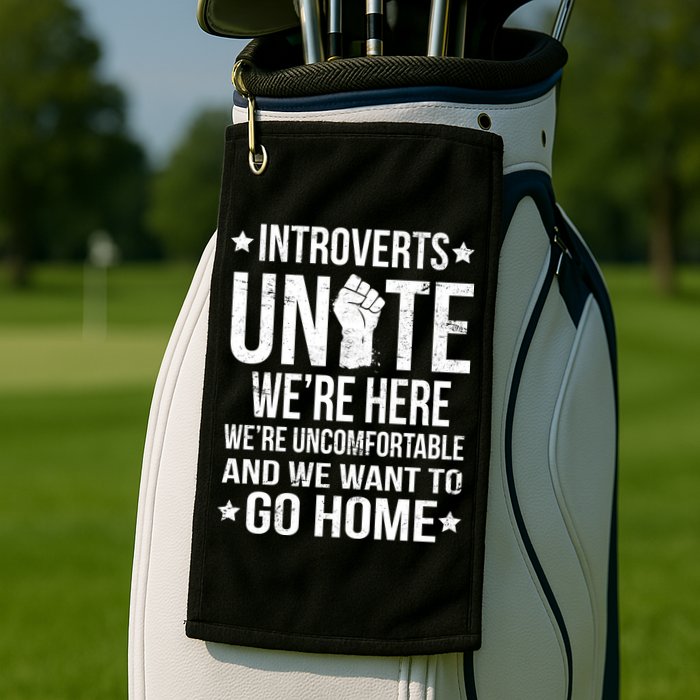 Introverts Unite Golf Towel