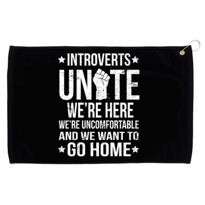 Introverts Unite Grommeted Golf Towel