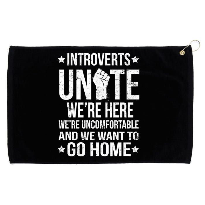 Introverts Unite Grommeted Golf Towel