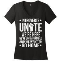 Introverts Unite Women's V-Neck T-Shirt