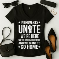 Introverts Unite Women's V-Neck T-Shirt