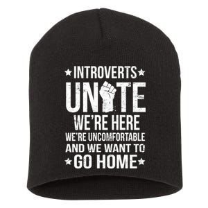 Introverts Unite Short Acrylic Beanie