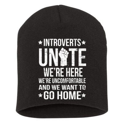 Introverts Unite Short Acrylic Beanie