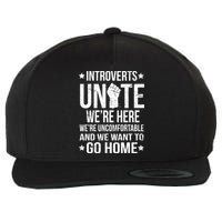 Introverts Unite Wool Snapback Cap