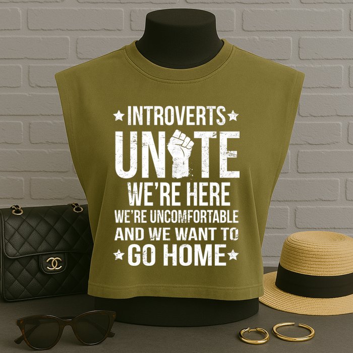 Introverts Unite Garment-Dyed Women's Muscle Tee