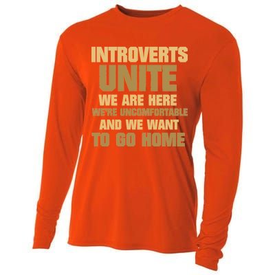 Introverts Unite We Want To Go Home Cooling Performance Long Sleeve Crew