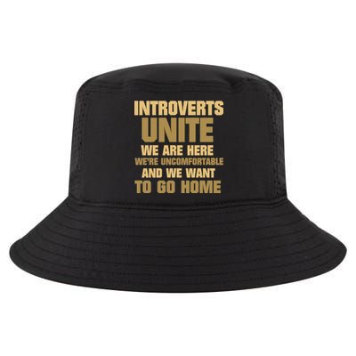 Introverts Unite We Want To Go Home Cool Comfort Performance Bucket Hat