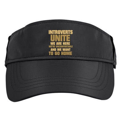 Introverts Unite We Want To Go Home Adult Drive Performance Visor