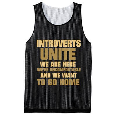 Introverts Unite We Want To Go Home Mesh Reversible Basketball Jersey Tank