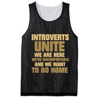 Introverts Unite We Want To Go Home Mesh Reversible Basketball Jersey Tank