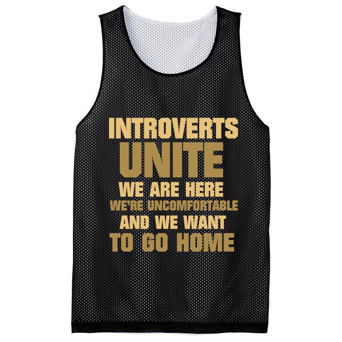Introverts Unite We Want To Go Home Mesh Reversible Basketball Jersey Tank