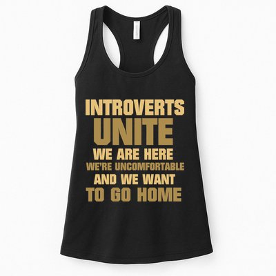 Introverts Unite We Want To Go Home Womens Tank Top