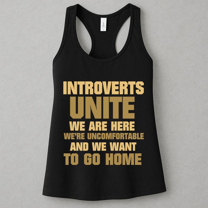Introverts Unite We Want To Go Home Womens Tank Top