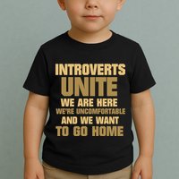 Introverts Unite We Want To Go Home Toddler T-Shirt