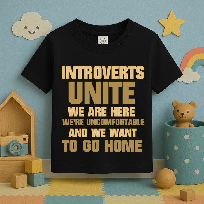 Introverts Unite We Want To Go Home Toddler T-Shirt