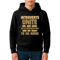 Introverts Unite We Want To Go Home Kids Hoodie