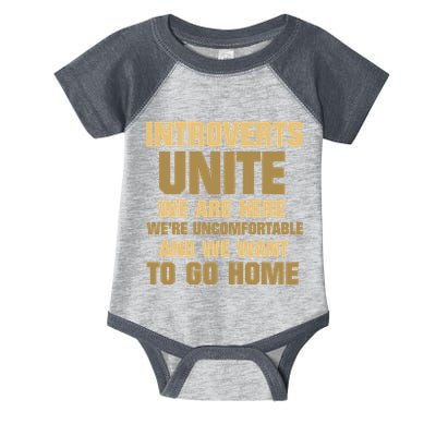 Introverts Unite We Want To Go Home Infant Baby Jersey Bodysuit