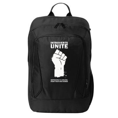 Introverts Unite Separately & Online City Backpack
