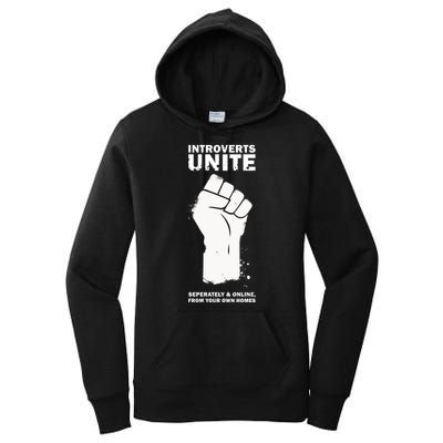 Introverts Unite Separately & Online Women's Pullover Hoodie