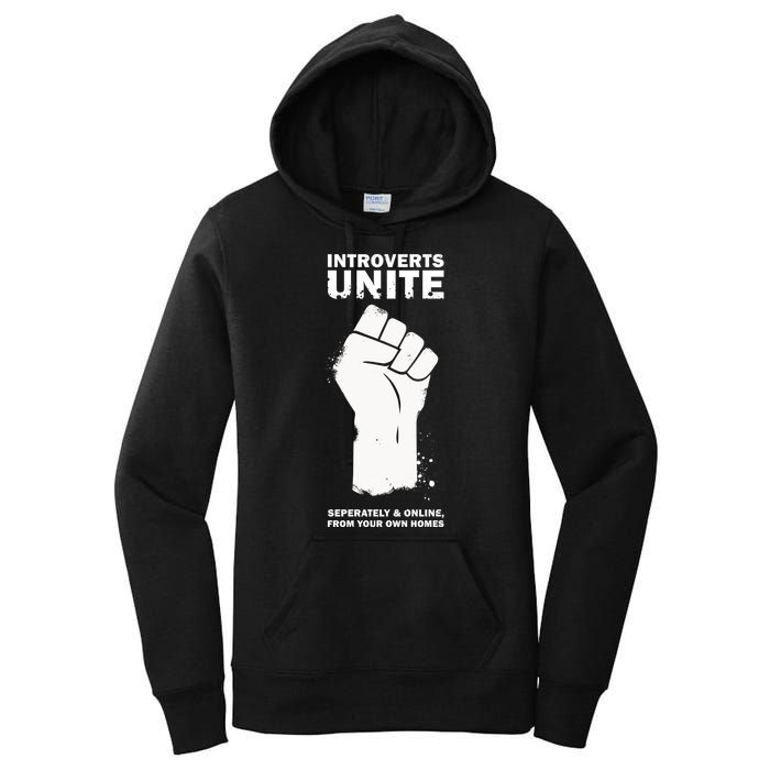 Introverts Unite Separately & Online Women's Pullover Hoodie