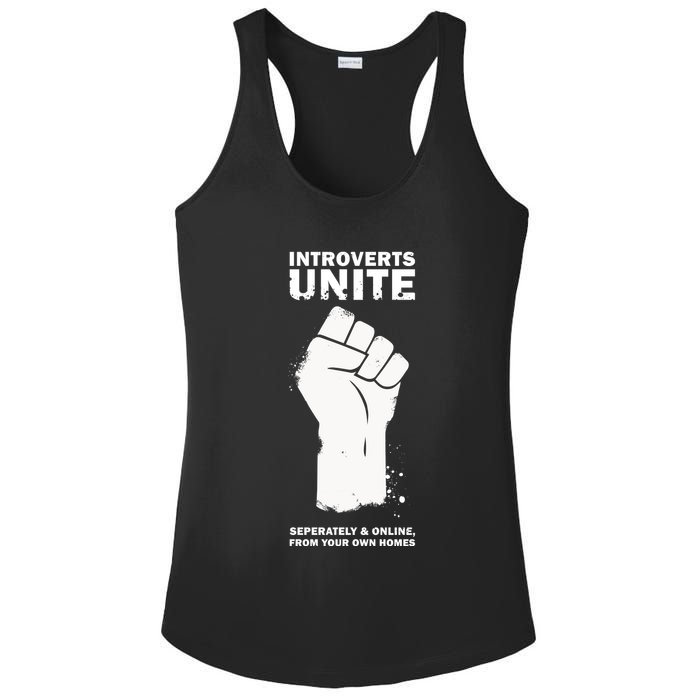 Introverts Unite Separately & Online Ladies PosiCharge Competitor Racerback Tank