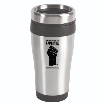 Introverts Unite Separately & Online 16oz Travel Tumbler
