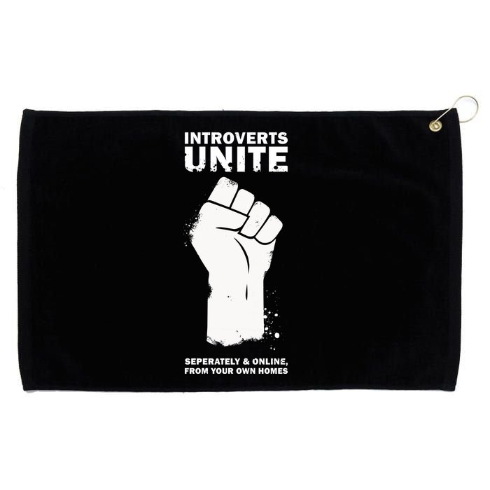 Introverts Unite Separately & Online Grommeted Golf Towel