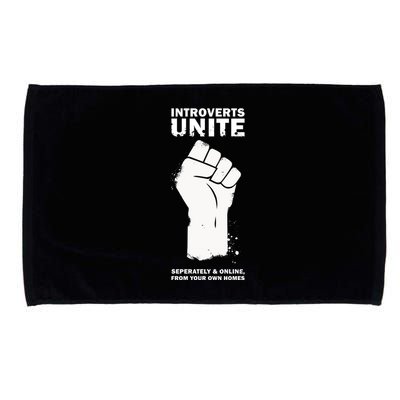 Introverts Unite Separately & Online Microfiber Hand Towel