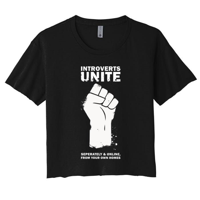 Introverts Unite Separately & Online Crop Top