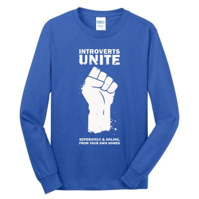 Introverts Unite Separately & Online Tall Long Sleeve T-Shirt