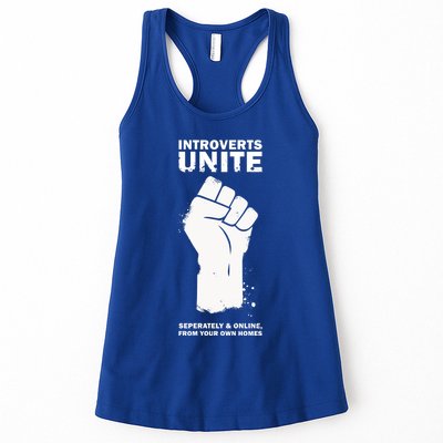Introverts Unite Separately & Online Womens Tank Top