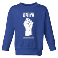 Introverts Unite Separately & Online Toddler Sweatshirt