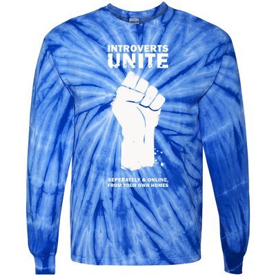 Introverts Unite Separately & Online Tie-Dye Long Sleeve Shirt