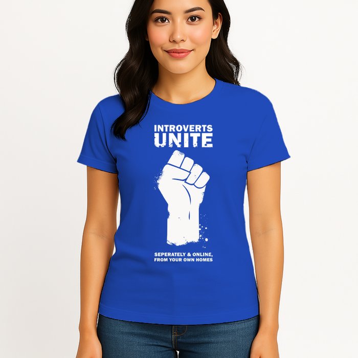 Introverts Unite Separately & Online Womens T-Shirt