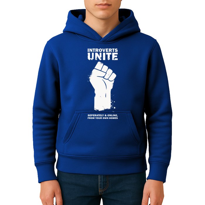 Introverts Unite Separately & Online Kids Hoodie