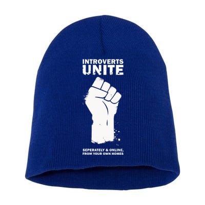 Introverts Unite Separately & Online Short Acrylic Beanie