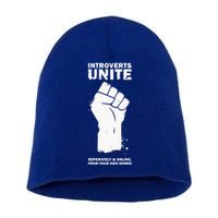 Introverts Unite Separately & Online Short Acrylic Beanie