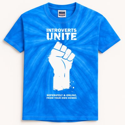 Introverts Unite Separately & Online Kids Tie-Dye T-Shirt