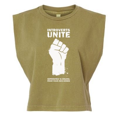 Introverts Unite Separately & Online Garment-Dyed Women's Muscle Tee