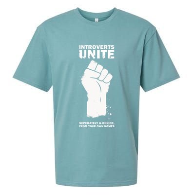 Introverts Unite Separately & Online Sueded Cloud Jersey T-Shirt
