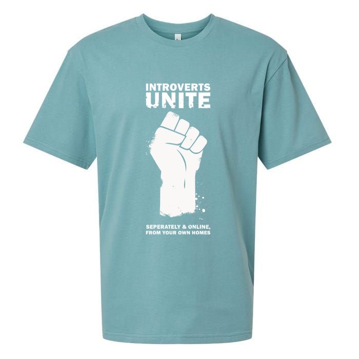 Introverts Unite Separately & Online Sueded Cloud Jersey T-Shirt