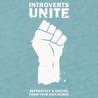 Introverts Unite Separately & Online Sueded Cloud Jersey T-Shirt