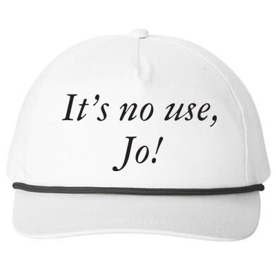 Its No Use Jo Snapback Five-Panel Rope Hat