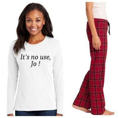 Its No Use Jo Women's Long Sleeve Flannel Pajama Set 