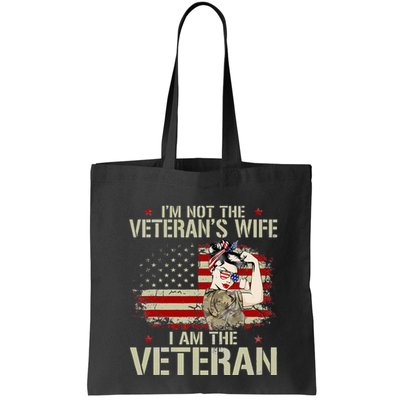 IM Not VeteranS Wife IM Veteran American Flag Gift Bag