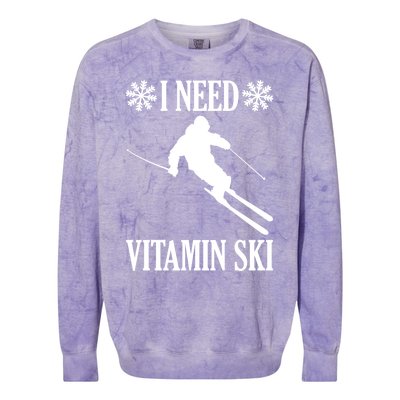 I Need Vitamin Ski Cute Gift Colorblast Crewneck Sweatshirt