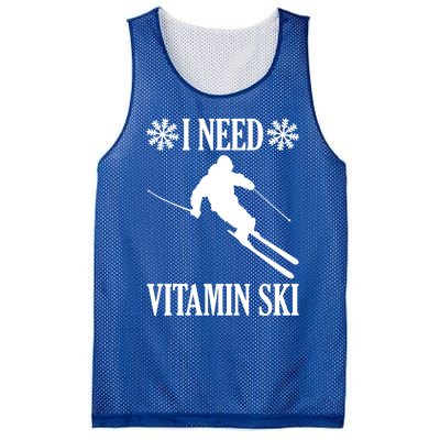 I Need Vitamin Ski Cute Gift Mesh Reversible Basketball Jersey Tank