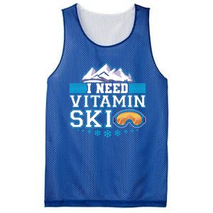 I Need Vitamin Ski Funny Skier Ski Instructor Gift Mesh Reversible Basketball Jersey Tank